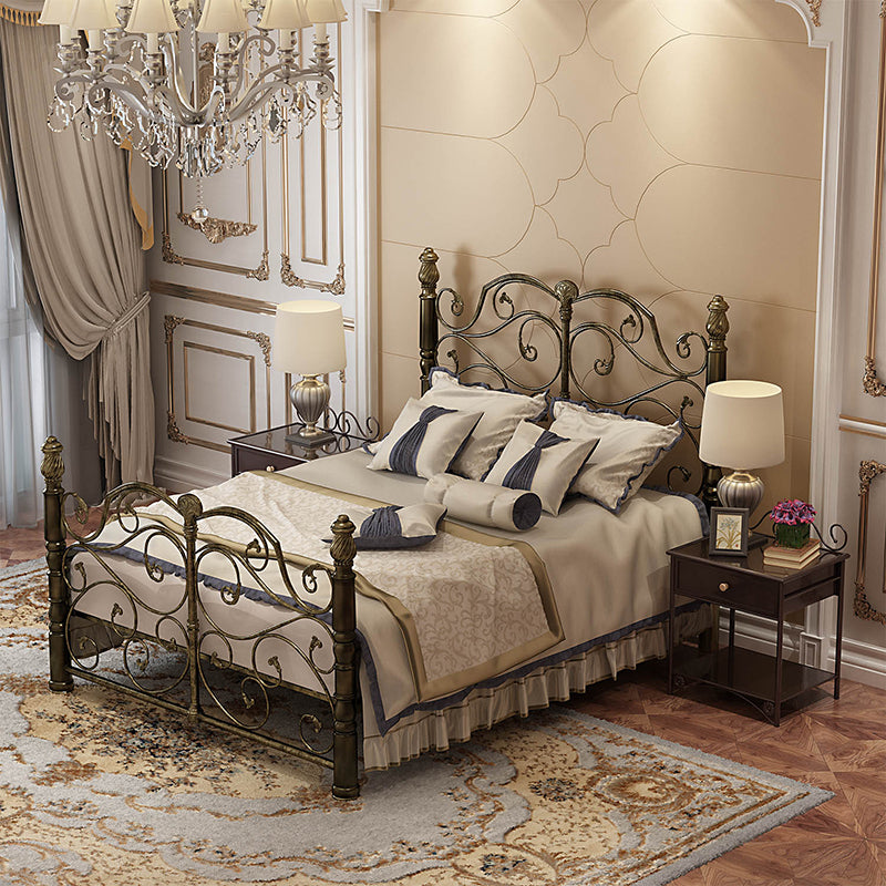 Industrial Standard Bed Metal Bed with Headboard and Footboard