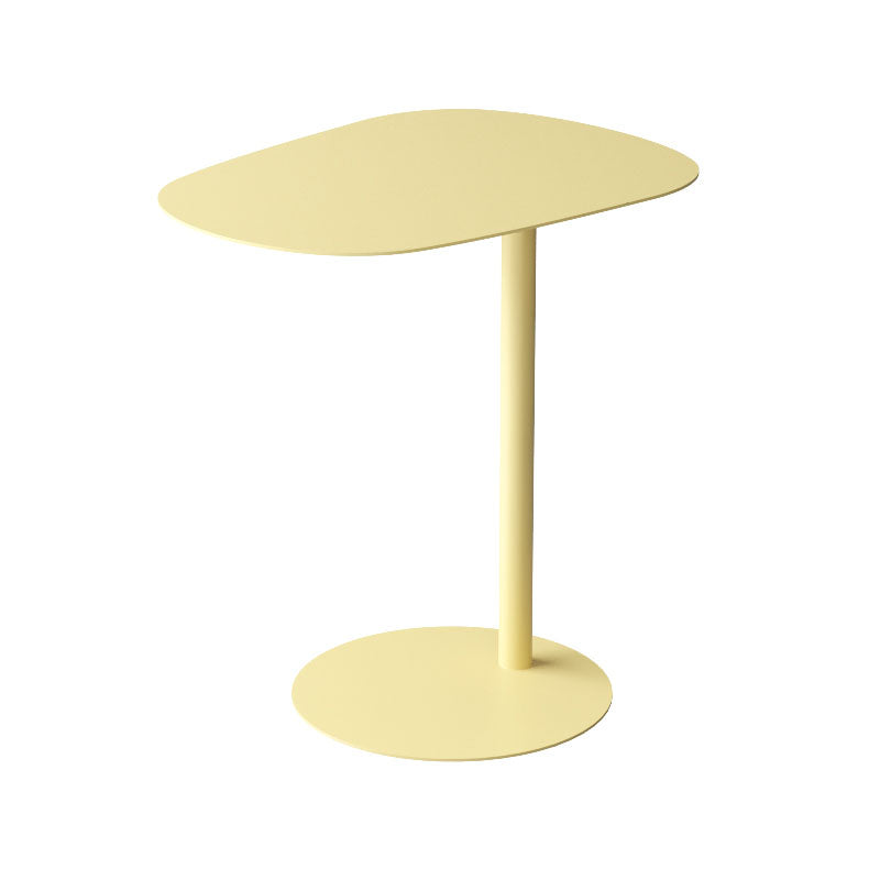 Pedestal Iron Side End Table Mid-Century Rectangular Side Table