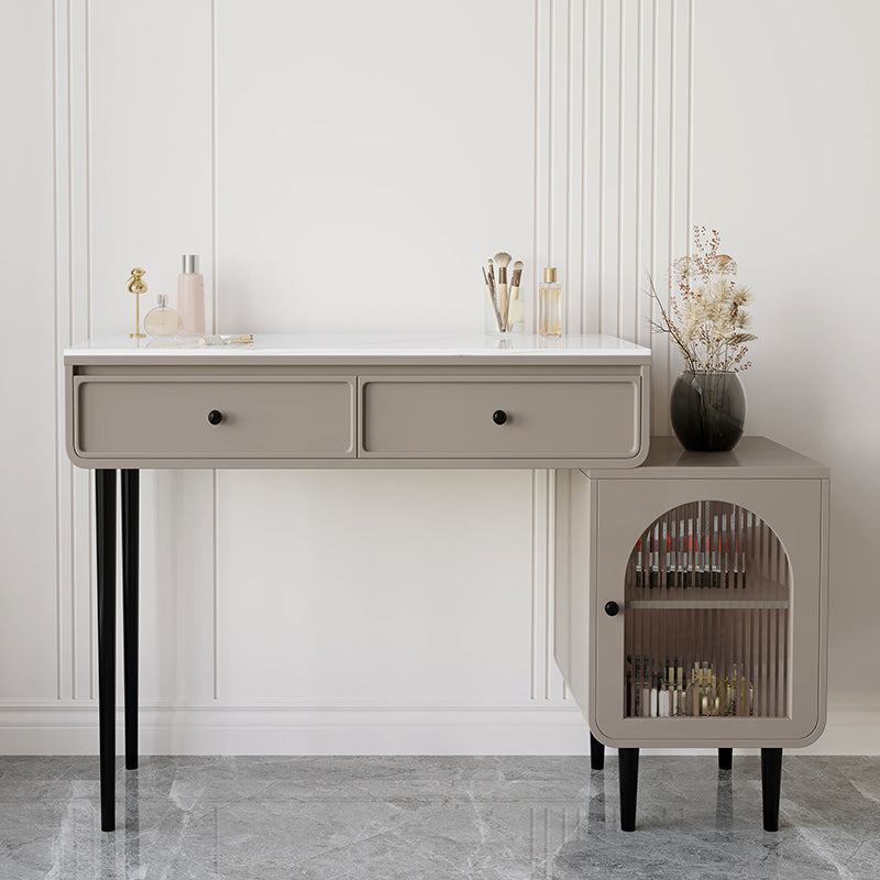 2 Storage Drawers Makeup Vanity Desk Table Solid Wood Vanity