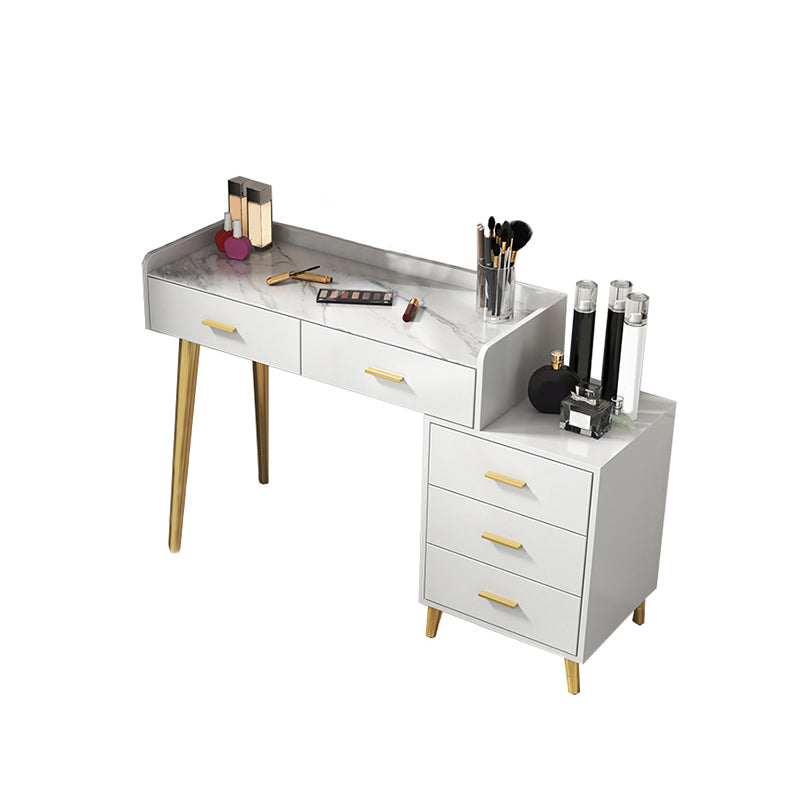 Black/White Vanity Dressing Table Set with 5 Storage Drawers