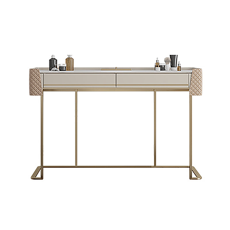 Bedroom Make-up Vanity in Matte Finish Stone Top Dressing Table