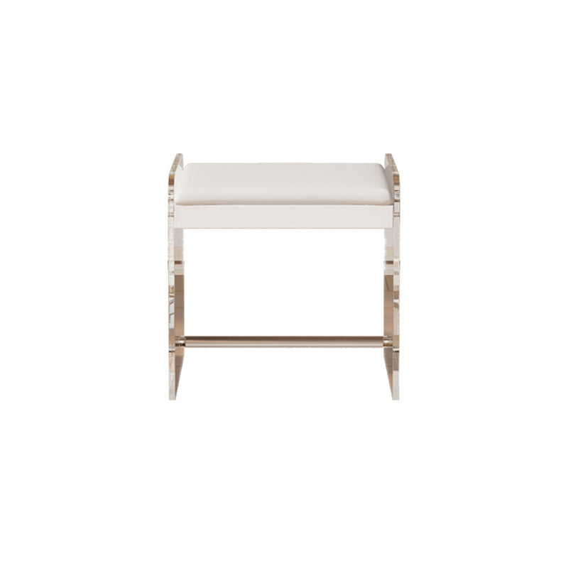 Modern Vanity Makeup Dressing Table Acrylic Stool Set in White