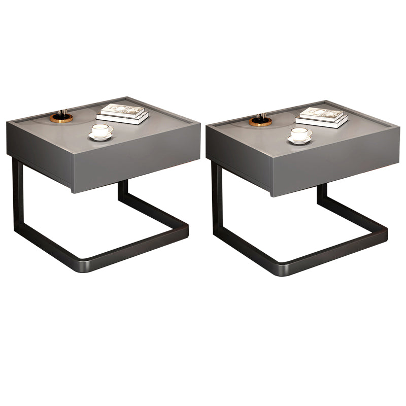 Drawers Included Night Table Glam Wood Nightstand with 1 Drawer