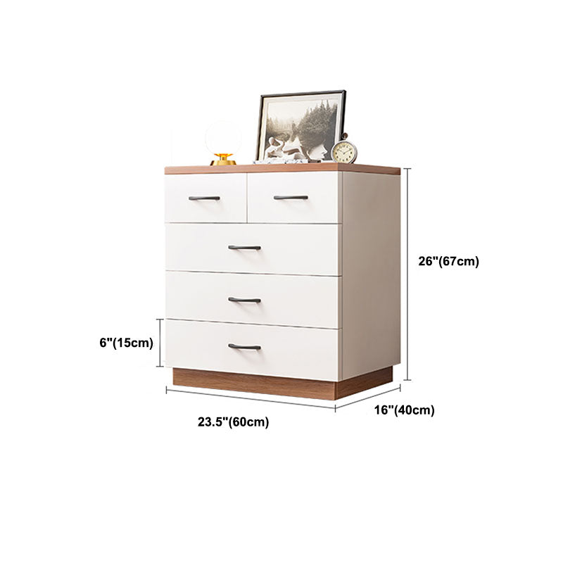 Wooden Bachelor's Chest Contemporary Vertical Chest with Drawer