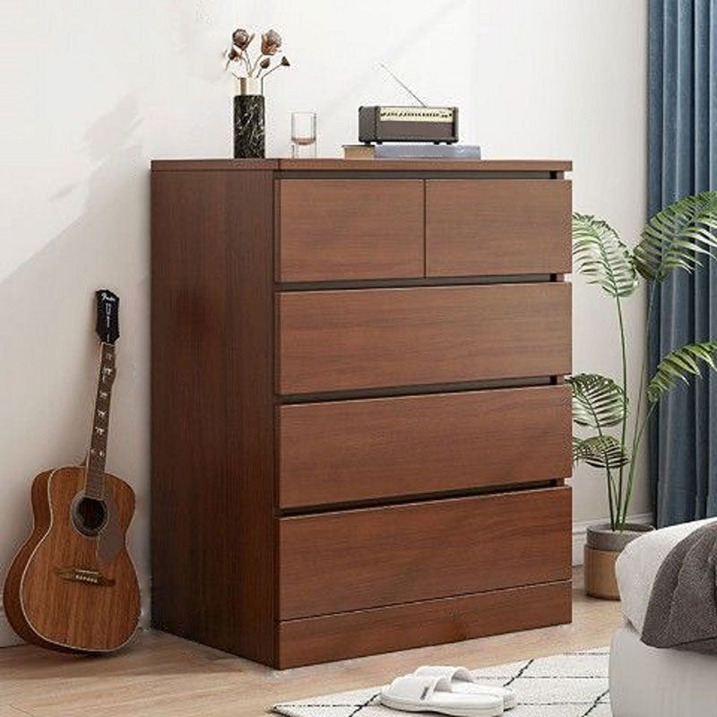 Contemporary Wood Storage Chest Dresser Bedroom Vertical Dresser