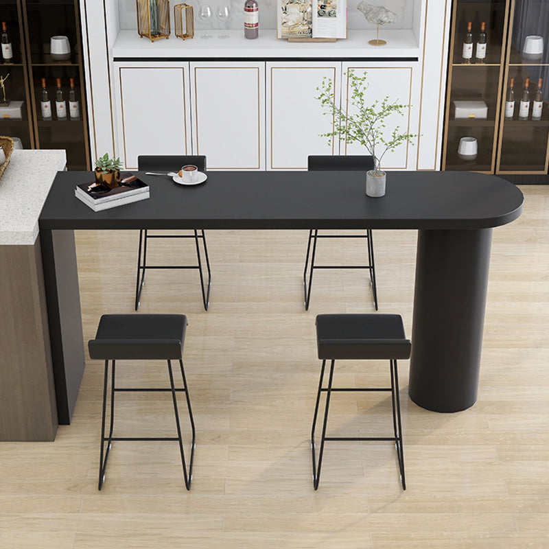 Modern Rectangle Wood Bar Counter Table Metal Bar Counter Table for Home