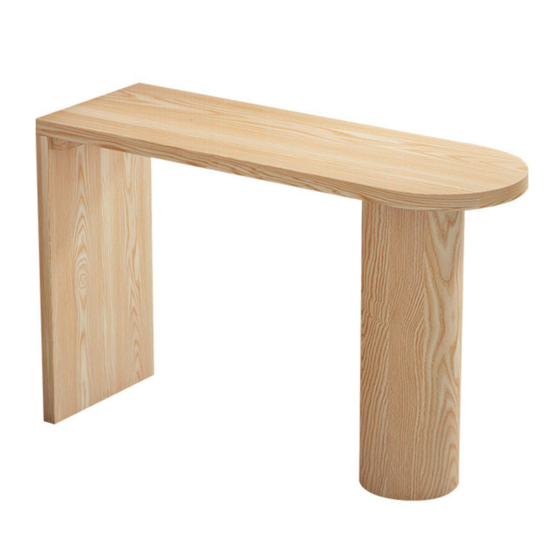 Specialty Pine Wood Top Bar Table Matte Finish Contemporary Pub Table