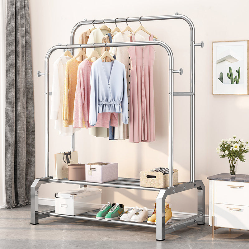 Contemporary Entryway Kit Metal Free Standing Hooks Shelving Included Hall Stand