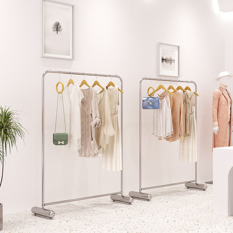 Industrial Hall Stand Silver Metal No Distressing Free Standing Entryway Kit