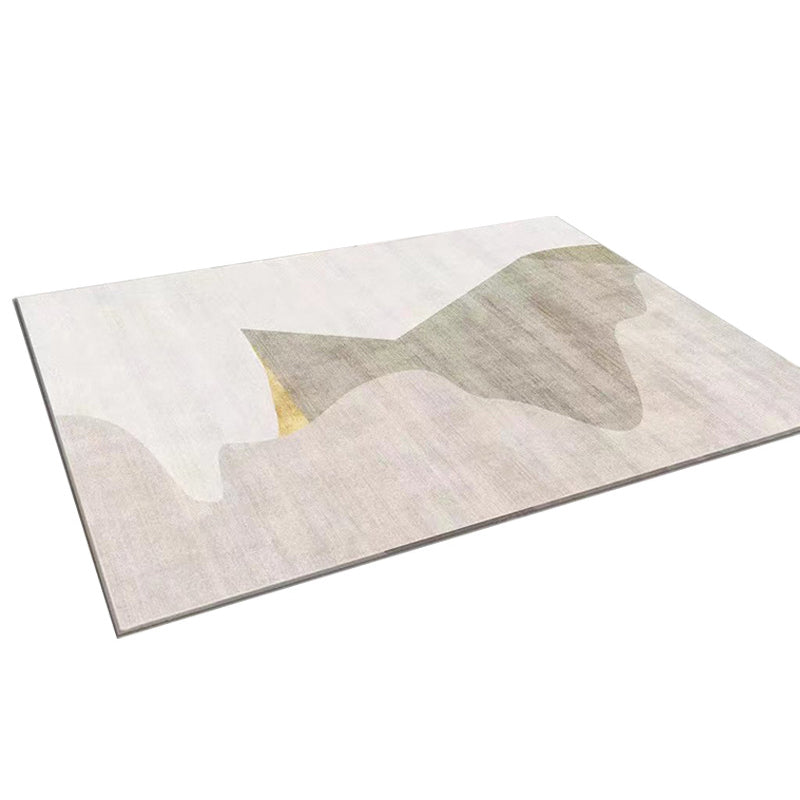 Simplicity Area Carpet Apricot Rug Polyester Stain Resistant Area Rug for Living Room