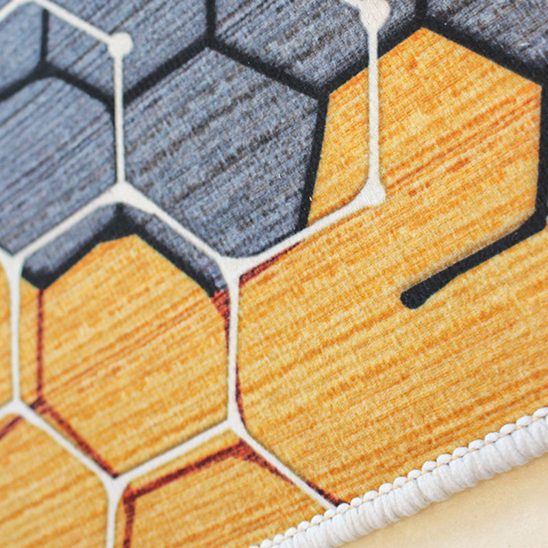 Simplicity Area Carpet Apricot Rug Polyester Stain Resistant Area Rug for Living Room