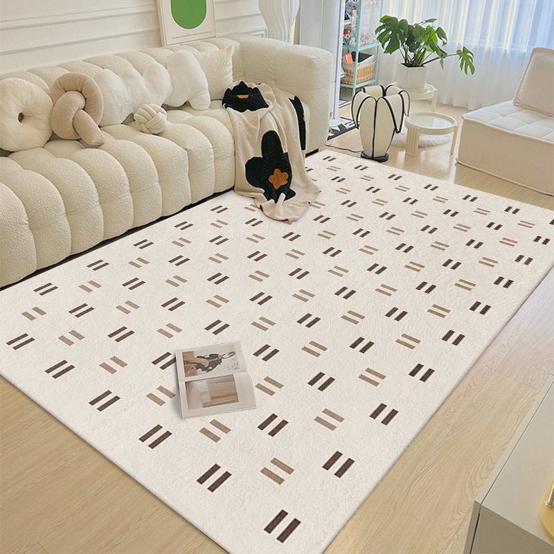 Simplicity Carpet Modern Area Rug Polyester Stain Resistant Area Rug for Living Room