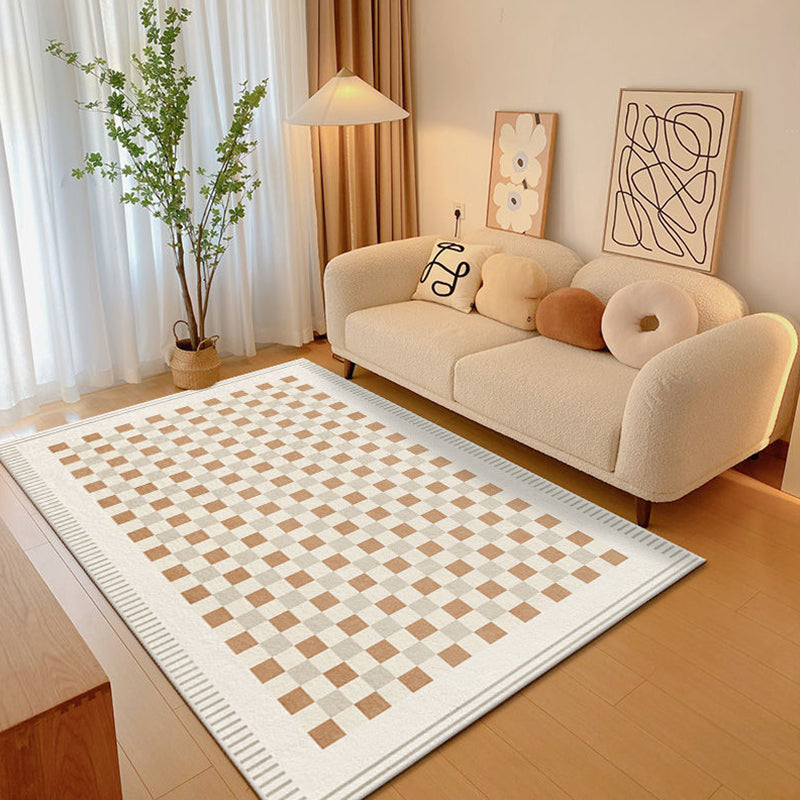 Simplicity Carpet Modern Area Rug Polyester Stain Resistant Area Rug for Living Room