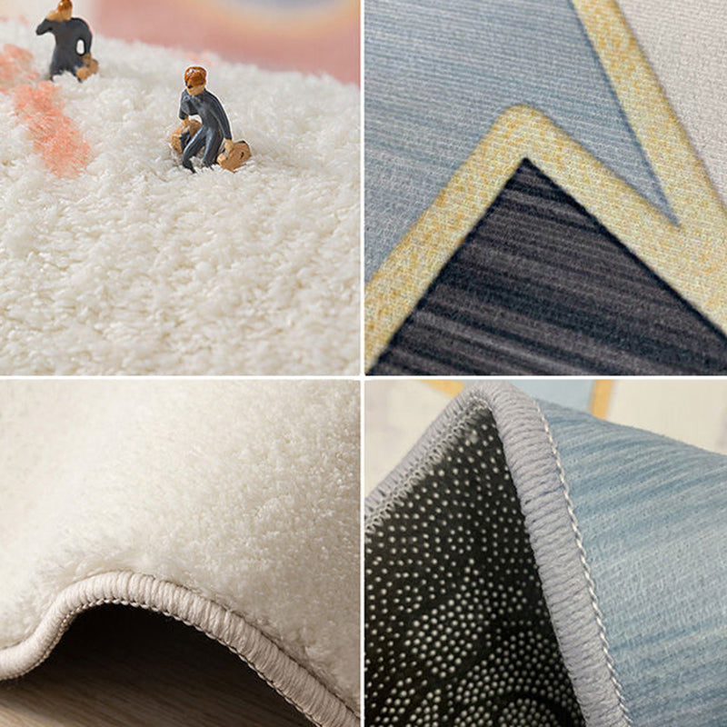 Simplicity Carpet Modern Area Rug Polyester Stain Resistant Area Rug for Living Room