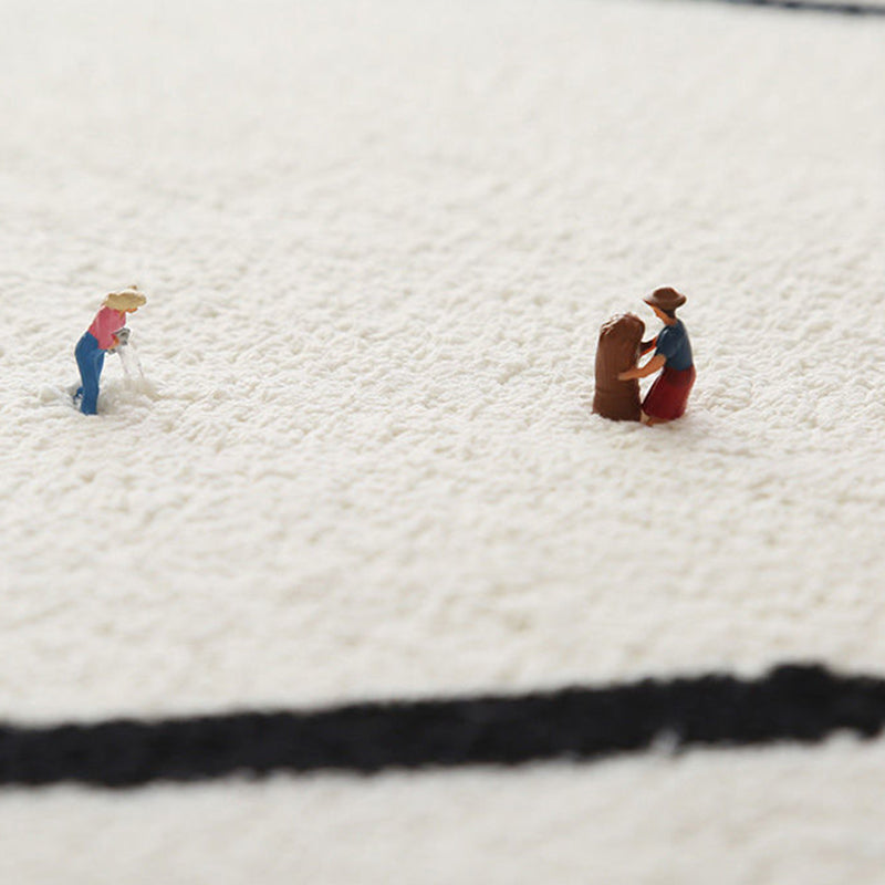 Simplicity Carpet Modern Area Rug Polyester Stain Resistant Area Rug for Living Room