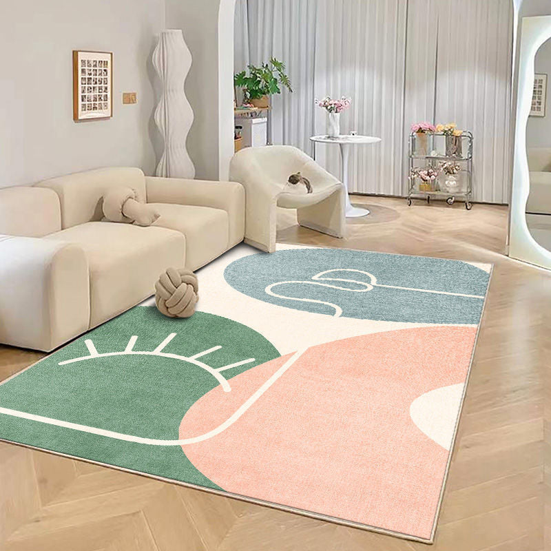 Luxury Area Carpet Funky Washable Rug Polyester Non-Slip Carpet for Home Decor