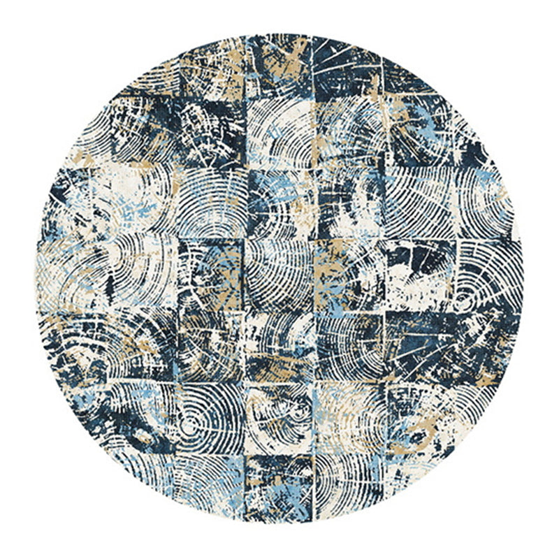 Minimalist Round Carpet Trendy Polyester Area Rug Stain Resistant Rug for Living Room