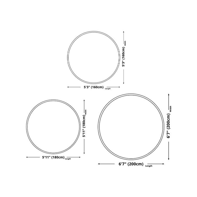 Minimalist Round Carpet Trendy Polyester Area Rug Stain Resistant Rug for Living Room