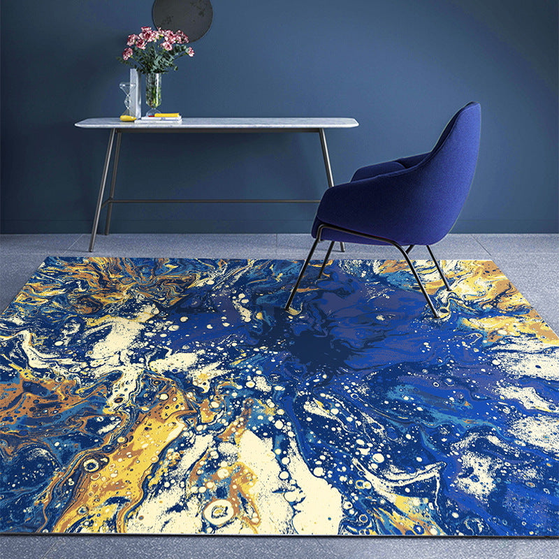 Minimalist Carpet Modern Abstract Print Rug Polyester Anti-Slip Carpet for Living Room