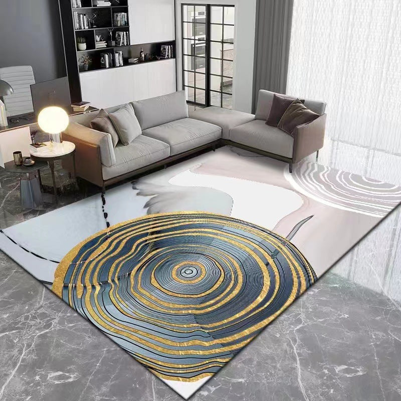 Minimalist Carpet Modern Abstract Print Rug Polyester Anti-Slip Carpet for Living Room
