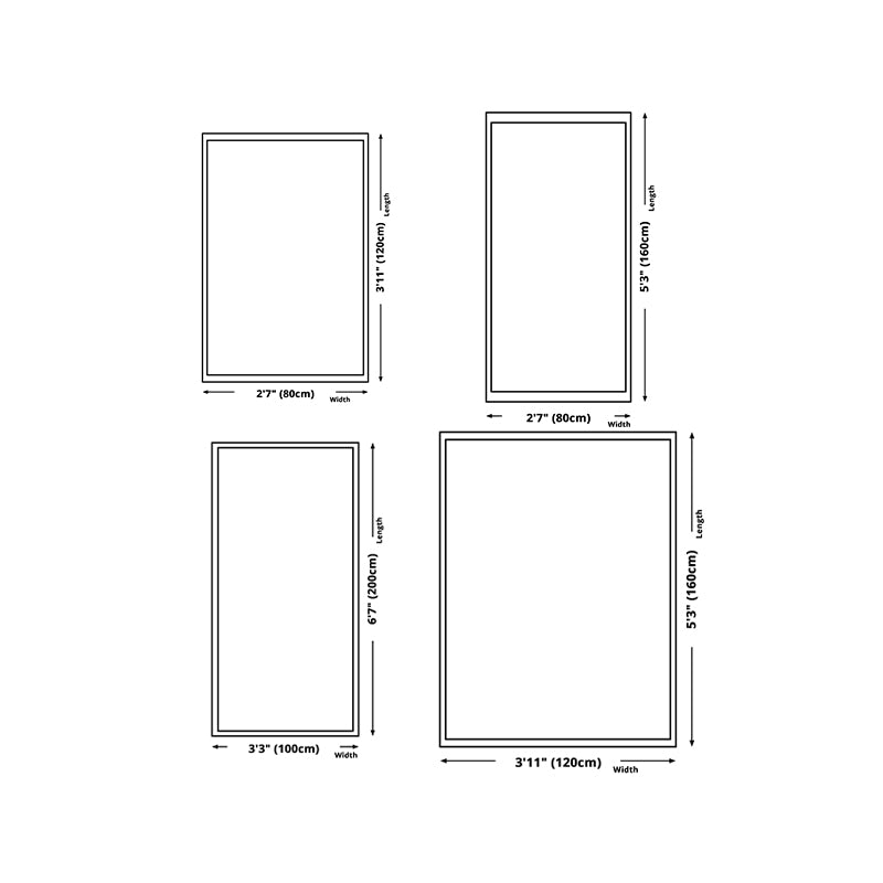 Minimalist Carpet Modern Abstract Print Rug Polyester Anti-Slip Carpet for Living Room