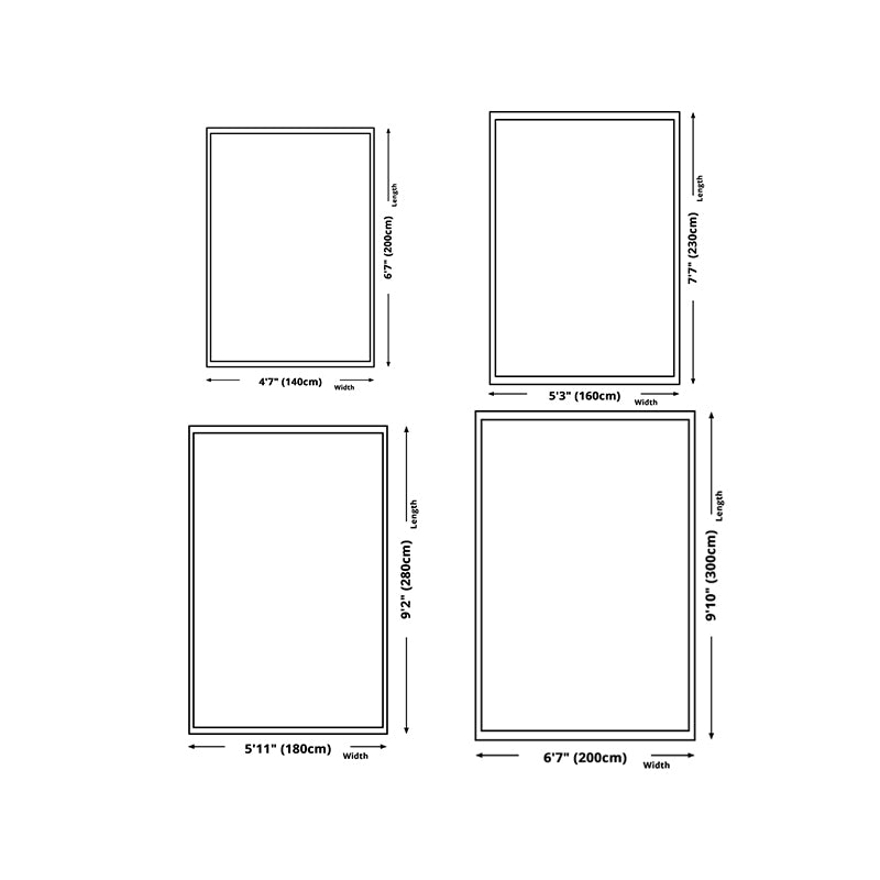 Minimalist Carpet Modern Abstract Print Rug Polyester Anti-Slip Carpet for Living Room