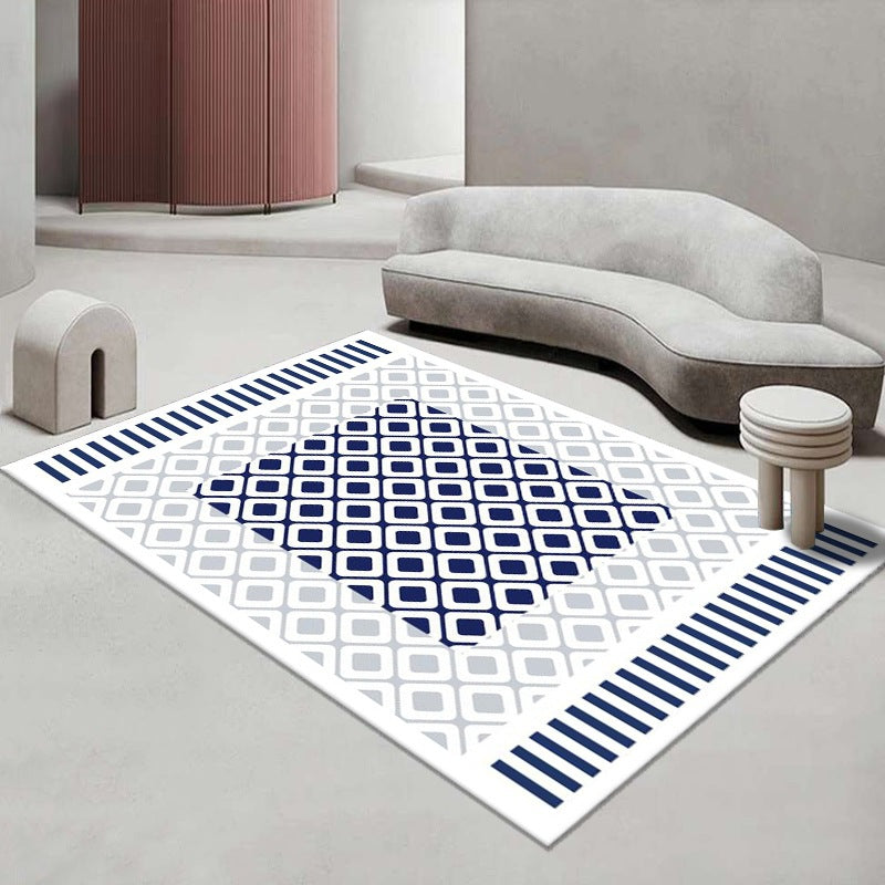 Modern Area Rug Funky Contrast Panel Rug Polyester Stain Resistant Carpet for Living Room