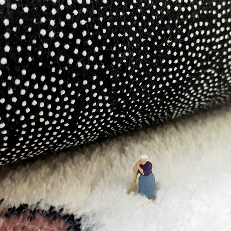 Funky Area Carpet Simple Abstract Print Rug Polyester Stain Resistant Carpet