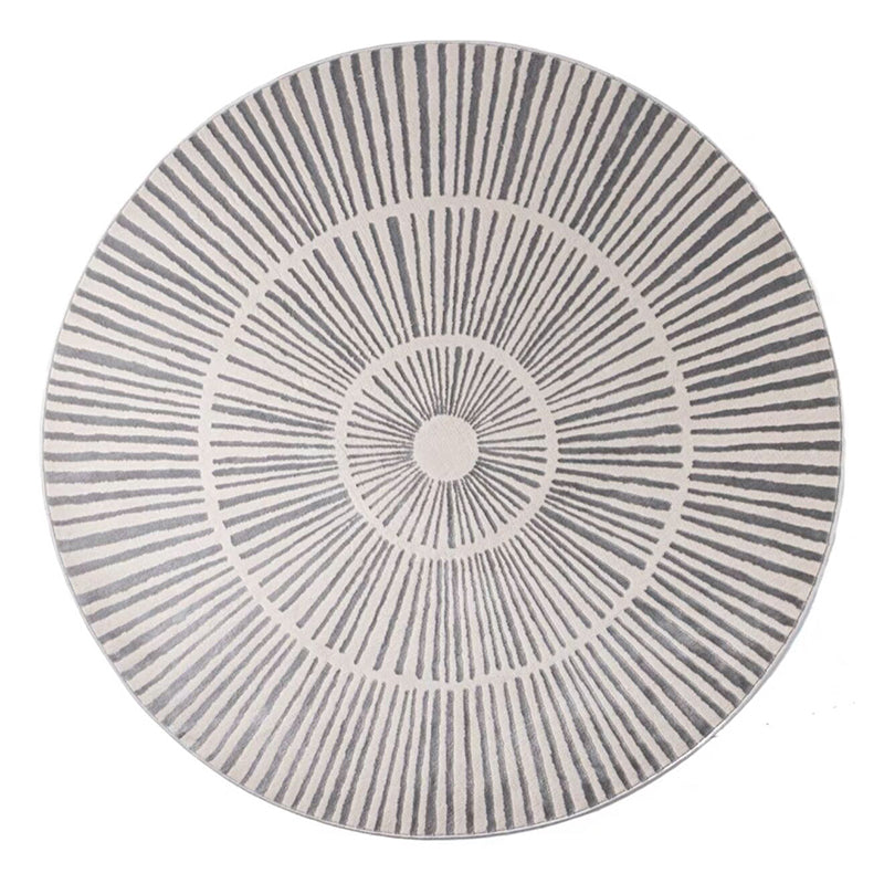 Simplicity Apricot Carpet Modern Round Rug Polyester Stain Resistant Rug for Living Room
