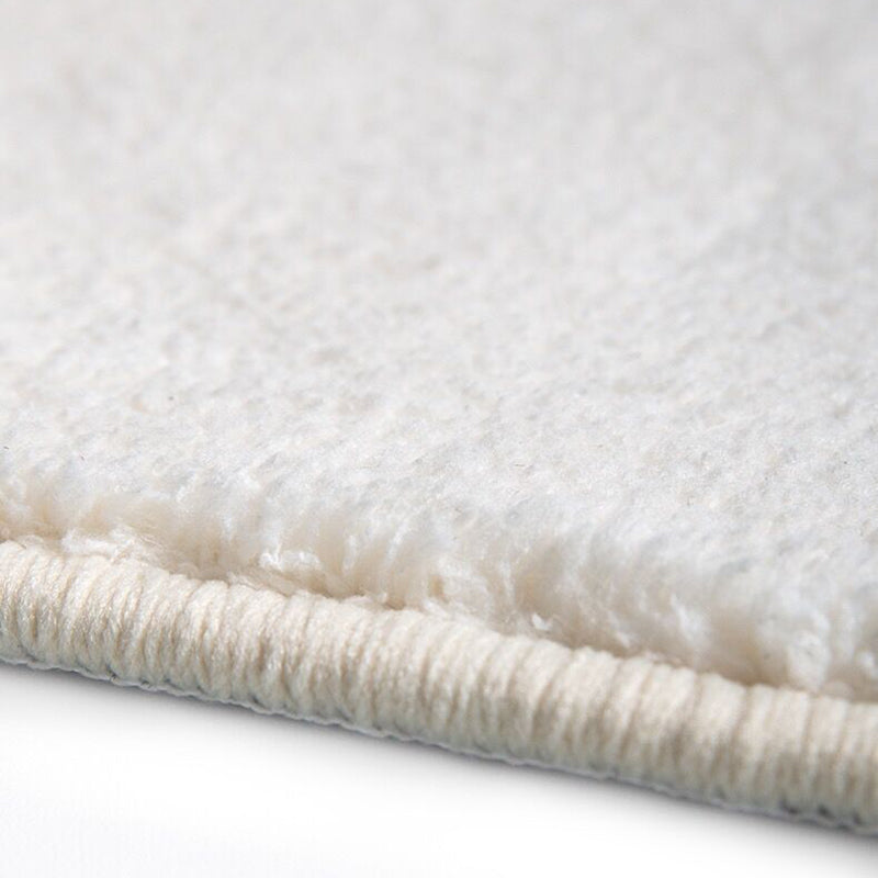 Simplicity Apricot Carpet Modern Round Rug Polyester Stain Resistant Rug for Living Room
