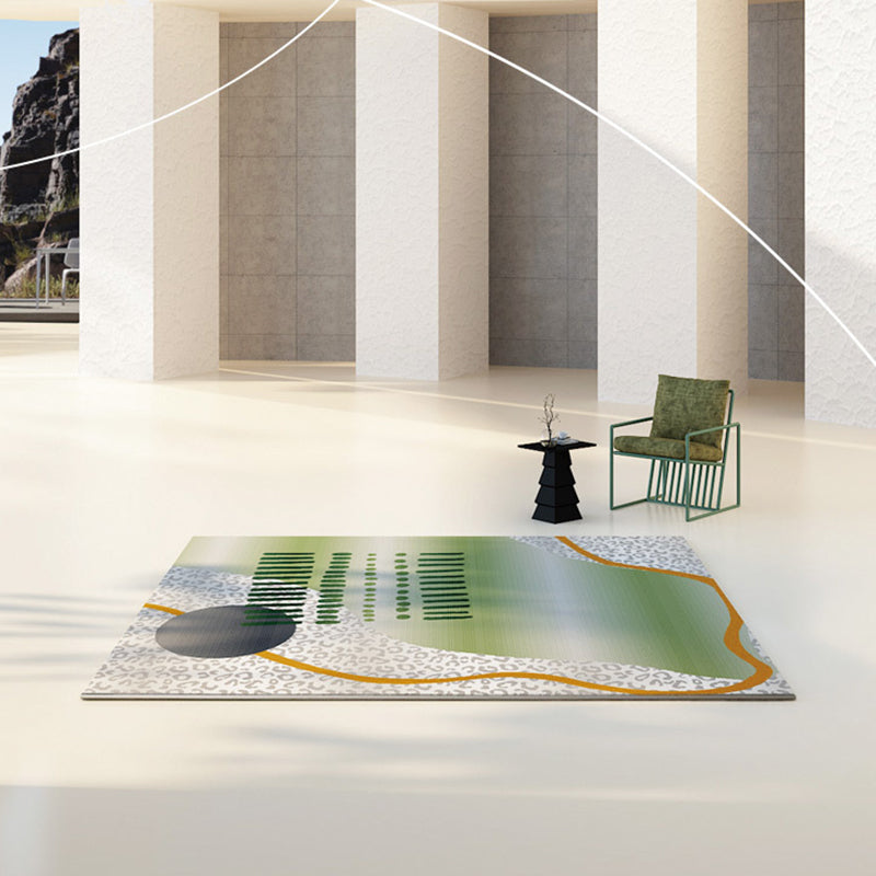 Modern Polyester Carpet Trendy Zebra Pattern Carpet Non-Slip Area Rug for Living Room