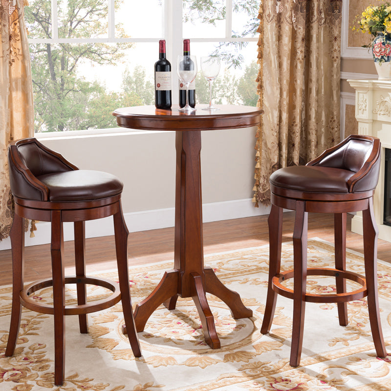 Modern 1/2/3 Pieces Solid Wood Pub Table Set Round Counter Table for Dining Room