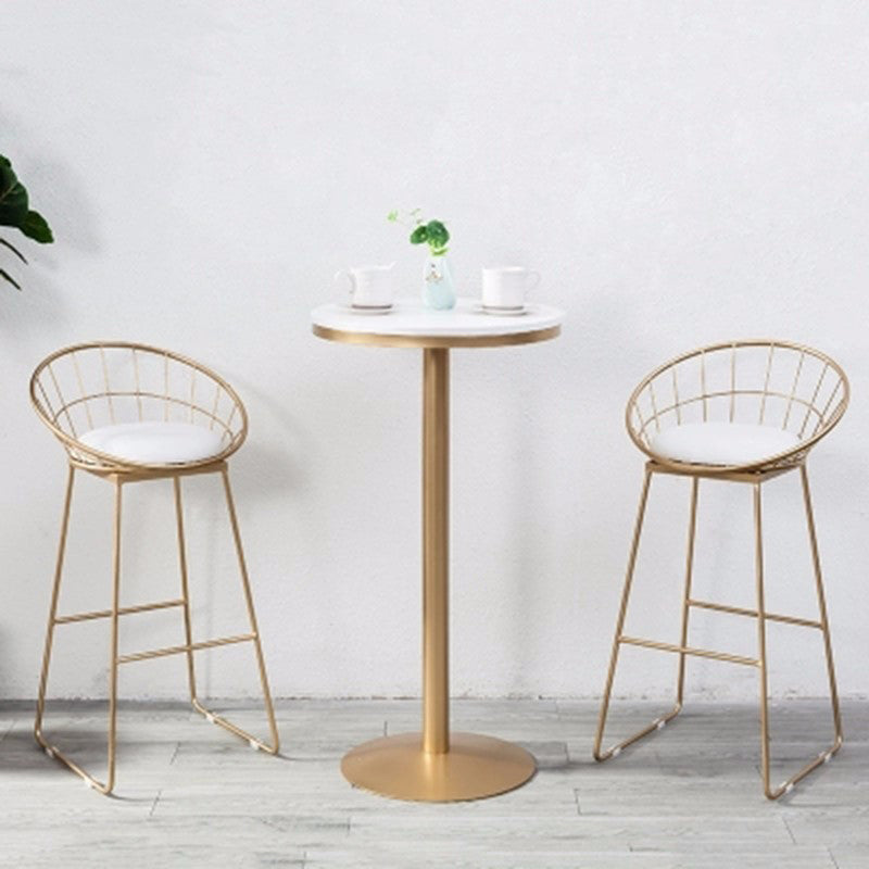 Glam 1/2/3/5 Pieces Sintered Stone Bar Table Set Round Counter Set for Home Use