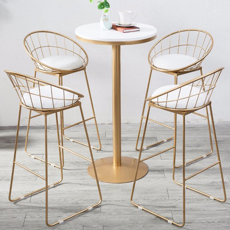 Glam 1/2/3/5 Pieces Sintered Stone Bar Table Set Round Counter Set for Home Use