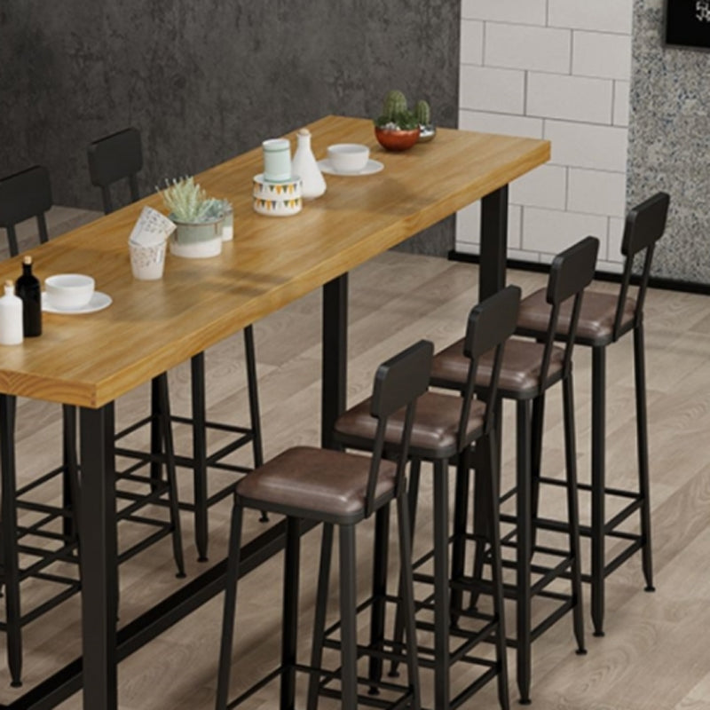 1/2/6/7/9/11 Pieces Table and Stool Set Rectangle Glam Solid Wood Counter Height Set