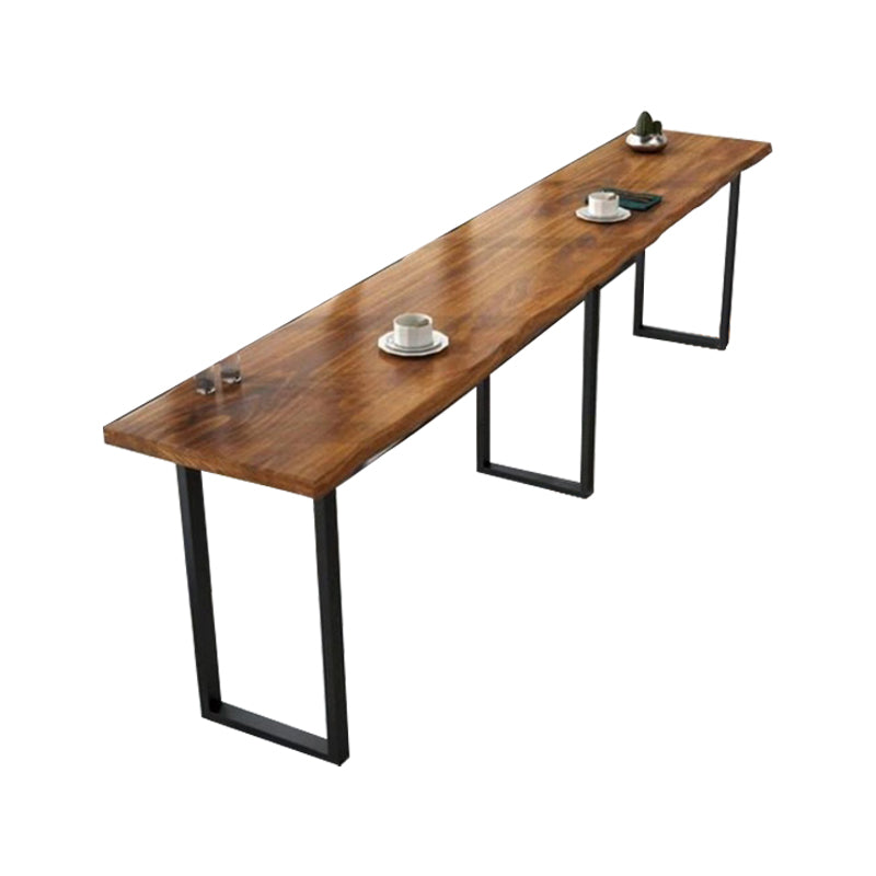 Modern Bar Table Set 1/2/5 Pieces Rectangle Pine Wood Counter Table with High Stools