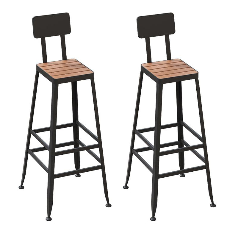 Modern Bar Table Set 1/2/5 Pieces Rectangle Wood Counter Table with Stools for Balcony