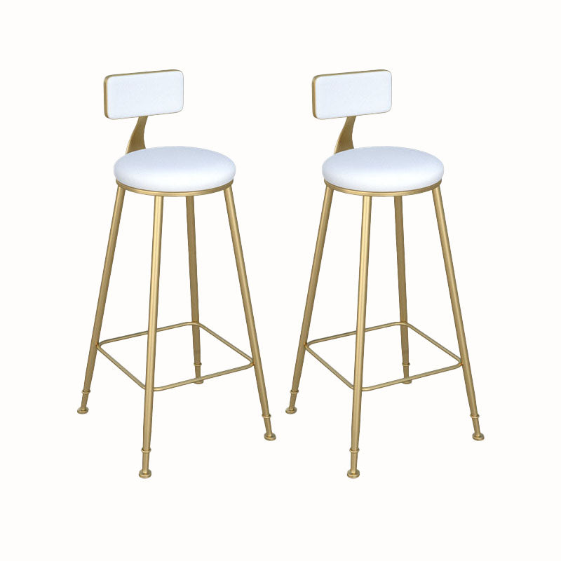 Glam 1/2/3 Pieces Bar Table Set Rectangle Stone Bar Table with Metal High Stools