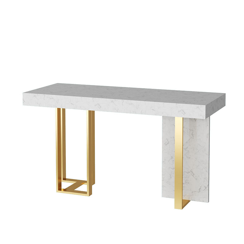 Indoor Modern Pub Dining Set 1/2/5 Pieces White Stone Top Bar Pub Table Set