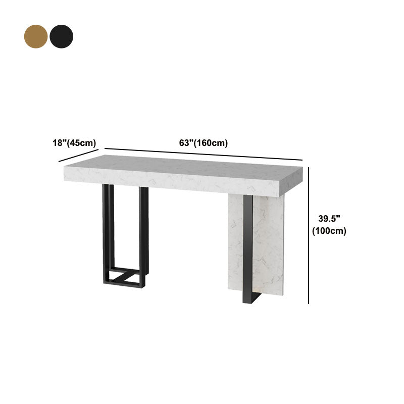 Indoor Modern Pub Dining Set 1/2/5 Pieces White Stone Top Bar Pub Table Set