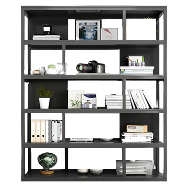 Modern Metal Book Shelf Home Open Back Bookcase with Shelves