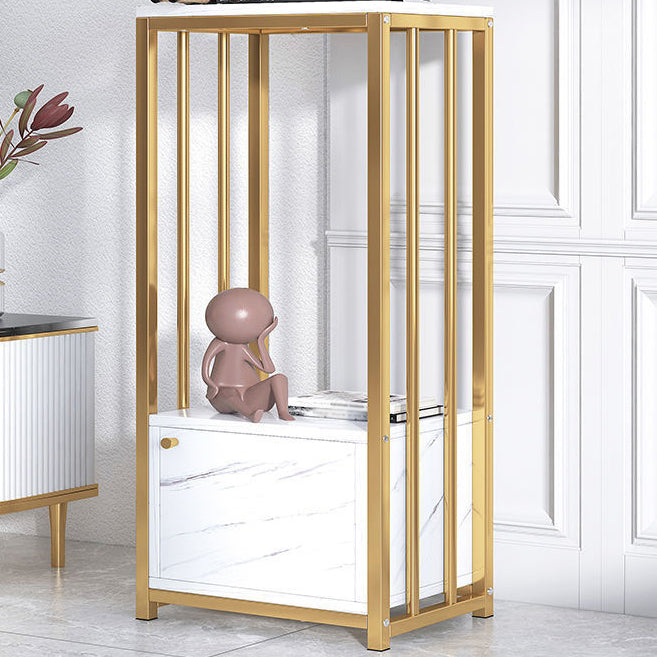 Modern Metal Book Shelf Home Open Back Bookcase with Shelves