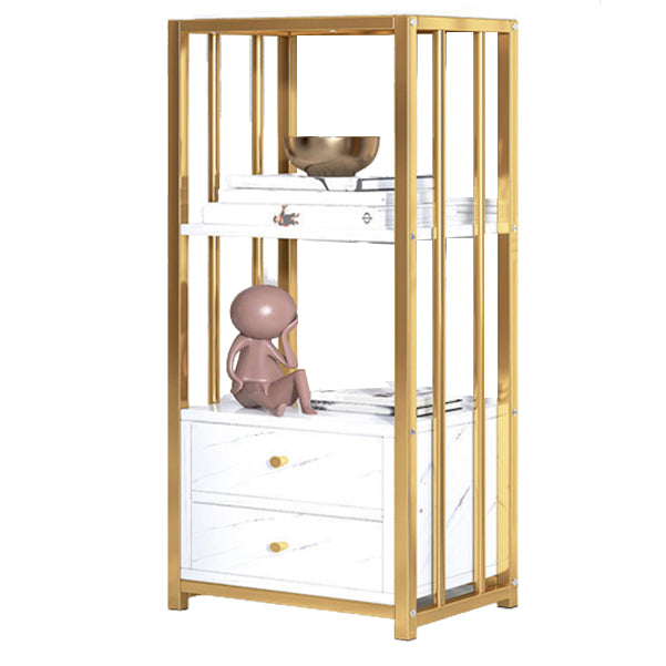 Modern Metal Book Shelf Home Open Back Bookcase with Shelves