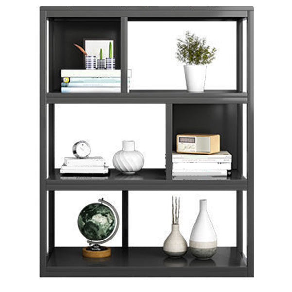 Modern Metal Book Shelf Home Open Back Bookcase with Shelves