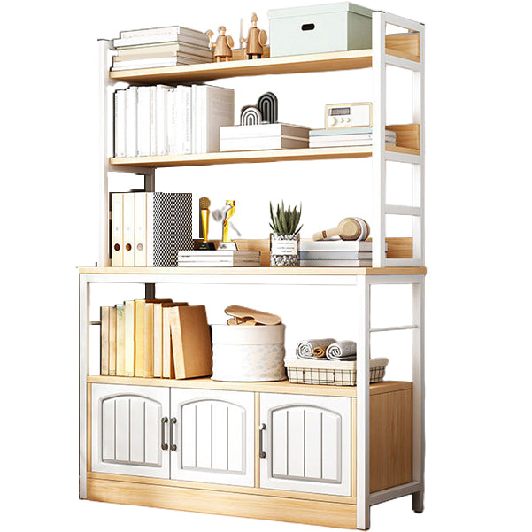 Modern Metal Book Shelf Home Open Back Bookcase with Shelves