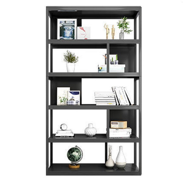 Modern Metal Book Shelf Home Open Back Bookcase with Shelves