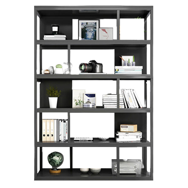 Modern Metal Book Shelf Home Open Back Bookcase with Shelves