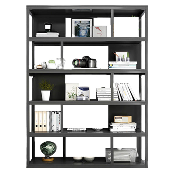 Modern Metal Book Shelf Home Open Back Bookcase with Shelves