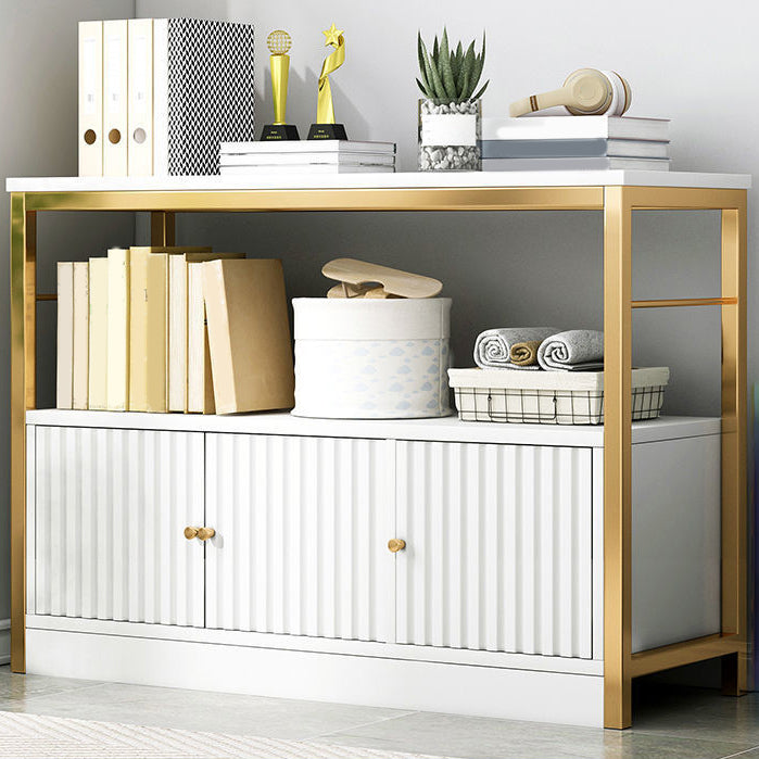 Modern Metal Book Shelf Home Open Back Bookcase with Shelves