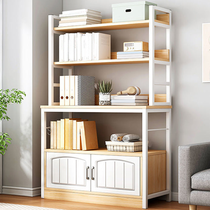 Modern Metal Book Shelf Home Open Back Bookcase with Shelves